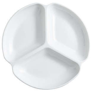 2025款纯白色分格盘减脂定量分餐盘早餐盘陶瓷餐具宝宝一人食餐盘