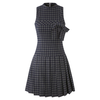 银河万岁“周末见”格纹连衣裙