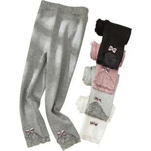 女童打底裤春秋外穿2026春季新款纯棉白色裤子儿童女宝宝春装小童