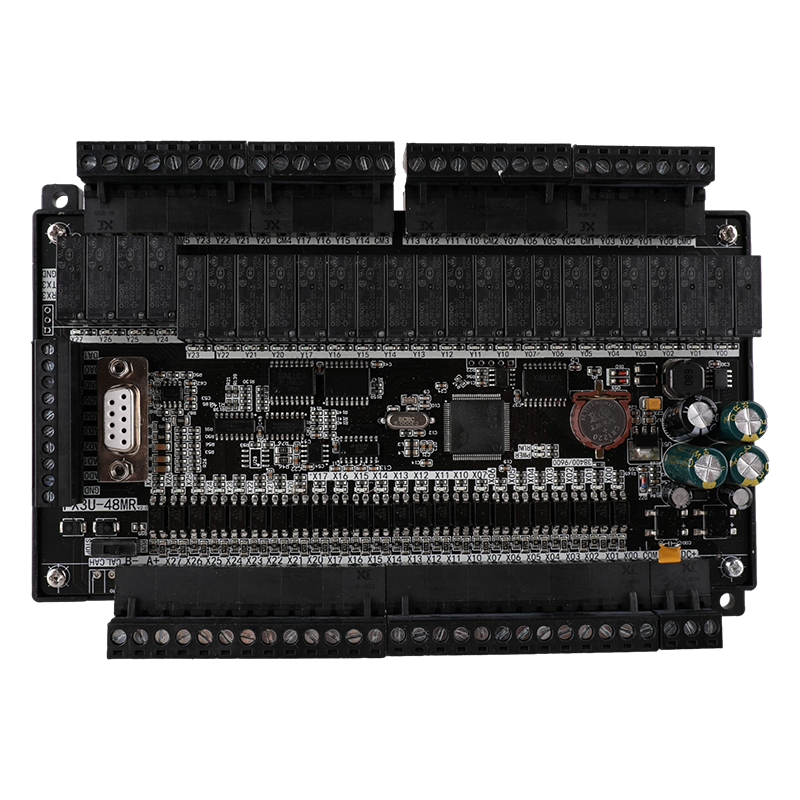 仿三菱PLC国产FX3U-48MRMT步进电机控制器可编程8路100K高速脉冲