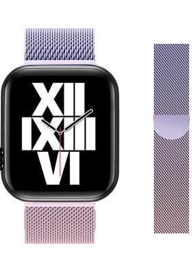适用iwatch表带磁吸米兰钢带透气