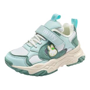 Miffy米菲童鞋女童加绒保暖运动鞋2025冬季新款时尚百搭休闲棉鞋