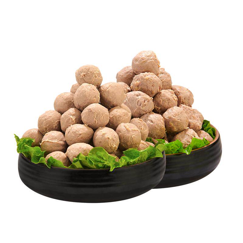 八合里手打双拼潮汕牛肉丸250g*2牛筋丸正宗特产火锅手工丸子食材