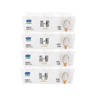 君乐宝简醇 0蔗糖鲜酪乳100g*12杯风味酸牛奶