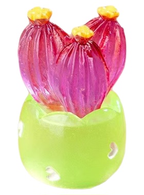 仿真盆栽夜光多肉仙人掌造景摆件