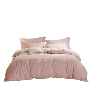 LOVO乐蜗家纺床上全棉保暖冬季四件套被套床单单双人床三件套