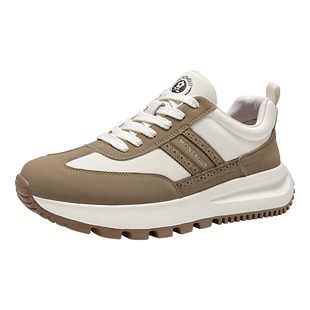 梦特娇德训运动鞋男潮流休闲复古软底男鞋子潮鞋增高春季2026新款