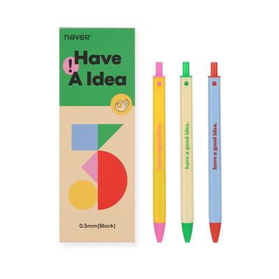 never新款按动笔书写顺滑度up