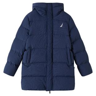 NAUTICA儿童羽绒服男款冬季加厚女童高充绒极寒鹅绒服大童中长款