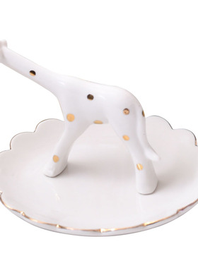 陶瓷长颈鹿首饰盘饰品陈列柜台