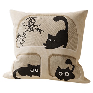 卡通沙发靠枕抱枕氛围感客厅书房含芯靠背垫风卧室飘窗靠垫靠枕套