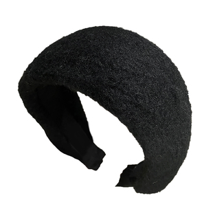 秋冬加厚宽边毛呢发箍女士新款高颅顶遮白发头箍洋气时尚洗脸发卡