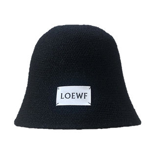 韩系线绒贴布渔夫帽子女日系网红冬款毛线针织百搭保暖套头水筒帽