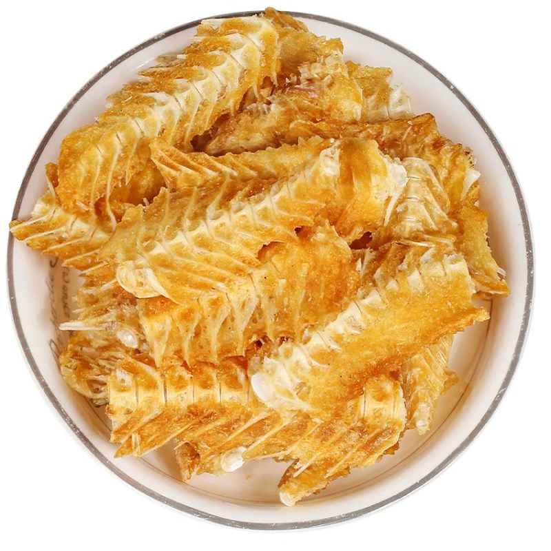 香酥鱼排酥鱼骨鱼骨头粒香脆烤小酥鱼鱼刺干骨海鲜海味零食干货