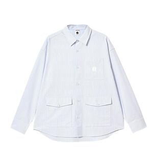 t区绫致杰克琼斯春夏百搭衣身条纹翻领oversized衬衫男款