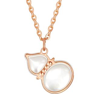 【百亿补贴】TSL谢瑞麟18k金彩金女款白贝母葫芦项链锁骨链64067