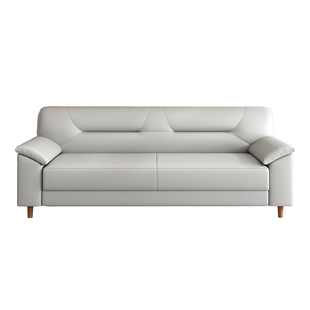 北欧现代简约真皮沙发双人三人位小户型客厅办公整装猫爪皮沙发