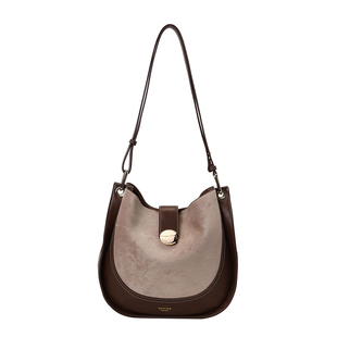 南风Chio2nd 枫糖奶盖托特包包女款秋冬通勤撞色麂皮单肩包斜挎包