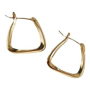 几何方形高级感耳坠法式耳环2026年新款潮耳圈韩国气质秋冬耳钉女