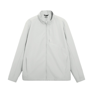 班尼路男士外套春季新款立领工装上衣轻户外休闲灰白色夹克男生A