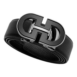 皮尔卡丹皮带男士真皮自动扣商务腰带纯牛皮高档正品男款裤腰带潮