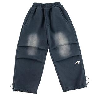 半度闲男童加绒裤子秋冬装洋气25新款冬装加厚休闲裤子