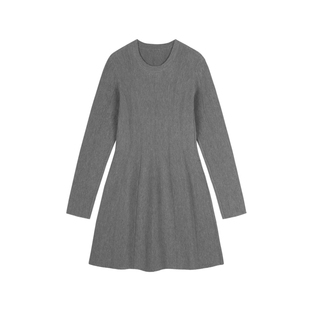 JNBY/江南布衣春秋毛衫连衣裙女巴素兰羊毛X型圆领长袖5O8G13150