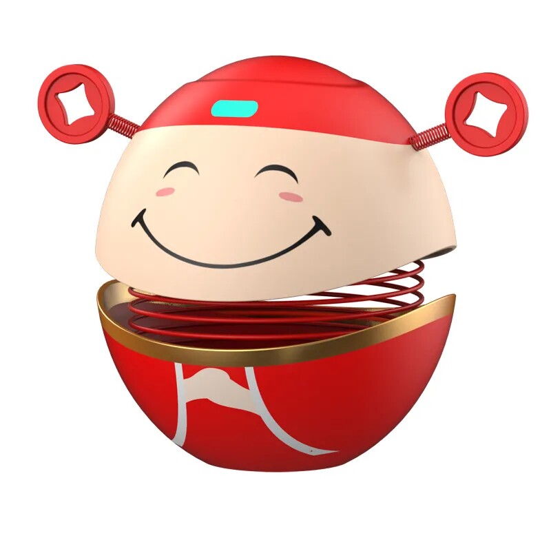 双面财神爷摇头晃脑小财神