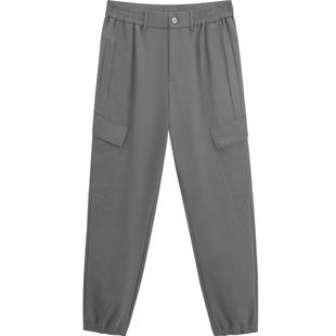 GXG男装 黑色宽松束脚工装长裤 23年冬季品GEX10229424