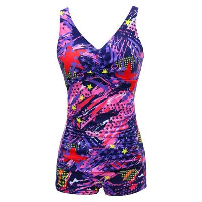 连体平角加大码游泳馆专用泳衣