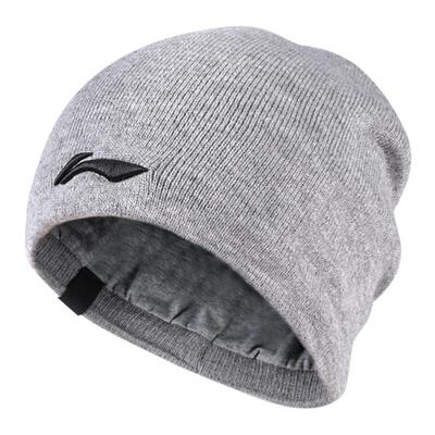 李宁针织帽秋冬保暖帽子加厚