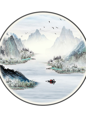 雅韵玄关新中式否水墨禅意