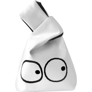 弥与纸箱人包手腕袋微单相机像挽遛弯装手机日式手套结小手袋女包