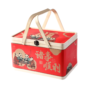 年货腊肉礼盒诸员外四川特产青城山香肠腊肉礼盒红色春节高档送礼