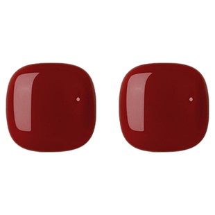 925纯银针安可拉红方形耳钉女本命年2026马年耳环高级感秋冬耳饰