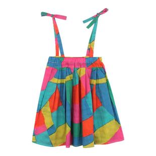 大耳象女童不规则系带吊带裙夏季新款宝儿度假个性裙子