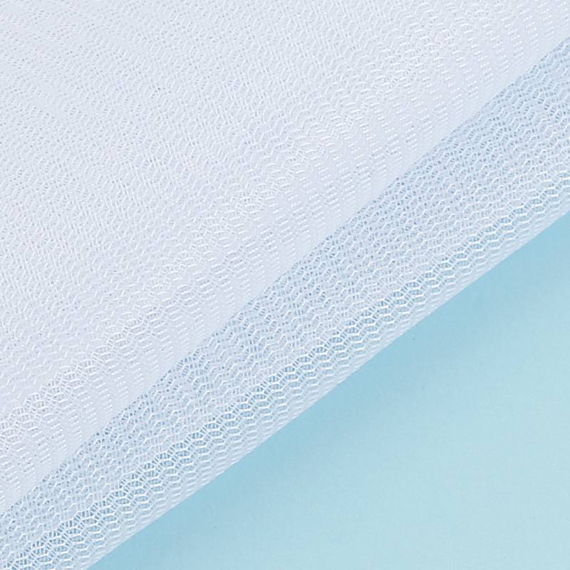 现货经编涤纶弯纹平布洗衣袋布料弯纹网眼布50D水波纹过滤网布