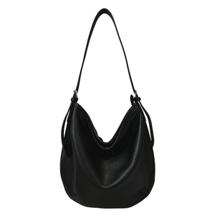 简约风头层牛皮大容量托特包小个子女士真皮通勤单肩包腋下包包潮