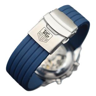 代用泰格豪雅硅胶手表带适配F1赛车/竞潜300摩纳哥卡莱拉表链22mm