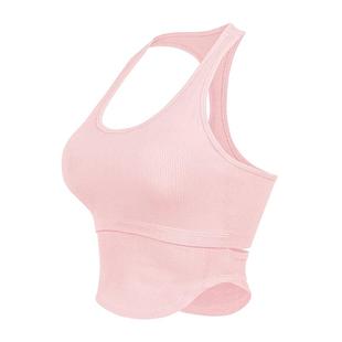 annerun运动背心女休闲跑步撸铁收副乳一体式瑜伽上衣健身服文胸