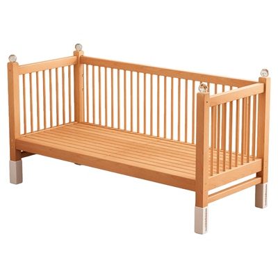 儿童拼接床边实木储物升降婴儿床