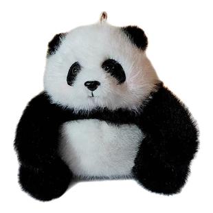 七仔花花熊猫包包挂件官方毛绒玩偶成都纪念品背包钥匙扣生日礼物