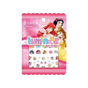 迪士尼夜光指甲贴儿童发光指甲女孩贴纸艾沙公主艾莎小孩美甲贴美甲女童卡通贴片小朋友指甲贴宝宝贴画玩具