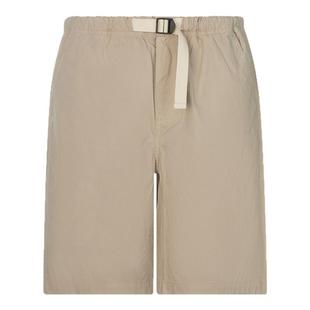 MSGM春季纯色棉质男士日常休闲卡扣松紧腰工装裤短裤