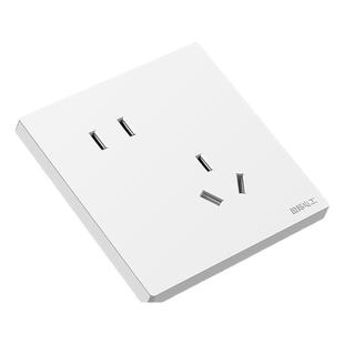 国际电工86型暗装错位5孔插座面板墙壁二三插电源家用斜五孔插座