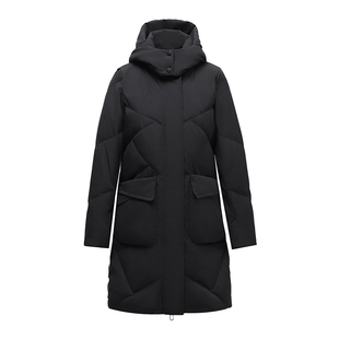 啄木鸟白鸭绒羽绒服女士2025冬季新款时尚洋气保暖防寒中长款外套