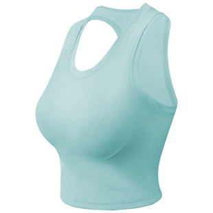 蓝小可BL一体式运动内衣女固定杯瑜伽服背心防震显瘦工字健身文胸