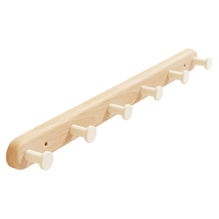 奶油风挂衣钩挂衣架挂钩一排衣柜外侧面门后入户玄关壁挂墙上实木