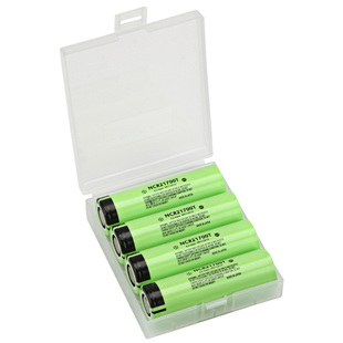 4节装21700锂电池收纳盒塑料收纳保护储存零件盒透明白色电池盒子