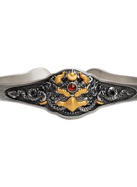 觉行金嘴大鹏鸟手镯男纯银开口